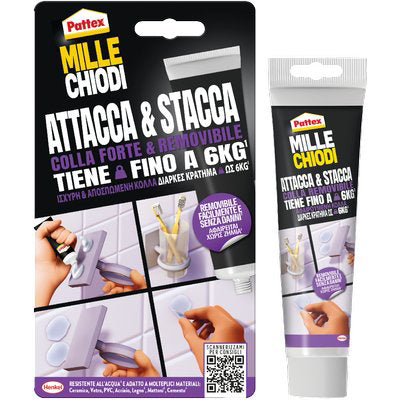 Pattex Millechiodi Attacca E Stacca - Gr 44- 12 Pezzi