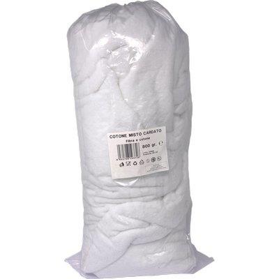 Cotone Idrofilo - Misto Fibra Cotone Cardato Bianco Gr 800- 2 Pezzi