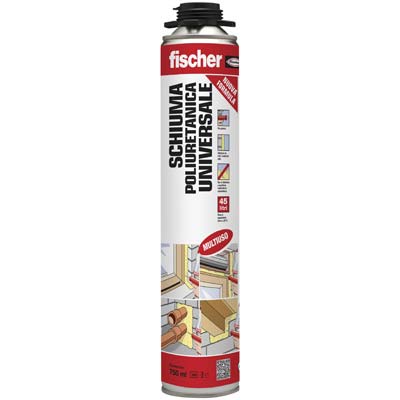 Schiuma Poliuretanica Universale Fischer - Pistola Ml 750- 12 Pezzi