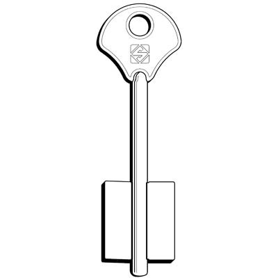 Chiave Doppia Mappa Esety En Silca - Ottone Nichelato- 5 Pezzi