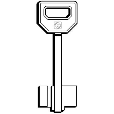 Chiave Doppia Mappa Fiam 5Fi5 Silca - Ottone Nichelato- 5 Pezzi