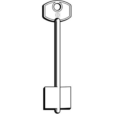 Chiave Doppia Mappa Antonioli Al Silca - Ottone Nichelato- 5 Pezzi