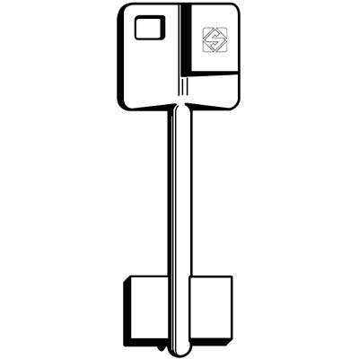 Chiave Doppia Mappa Yale 5Ya4 Silca - Ottone Nichelato- 5 Pezzi
