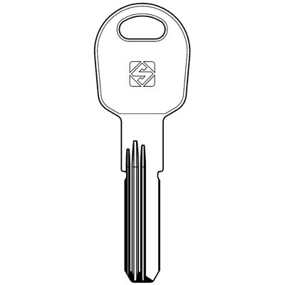Chiave Punzonata Tilanco Tlc1R Silca - Ottone Nichelato- 2 Pezzi