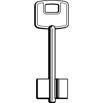 Chiave Doppia Mappa Cisa 00100 Originale - Ottone Nichelato Cs- 5 Pezzi