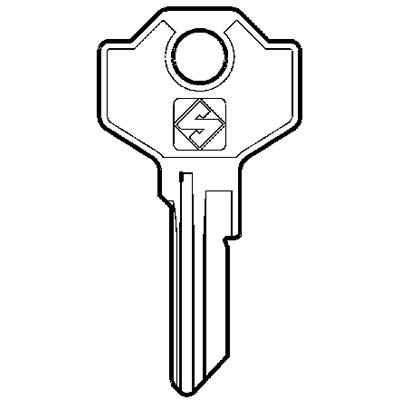 Chiave Piatta Gussani Gs13 Silca - Ottone Nichelato- 10 Pezzi