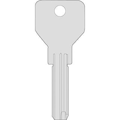 Chiave Punzonata Cisa 00670.01 Originale - Ottone Nichelato Cs146- 5 Pezzi