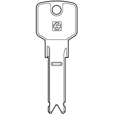 Chiave Punzonata Evva Ev107 Silca Alpacca