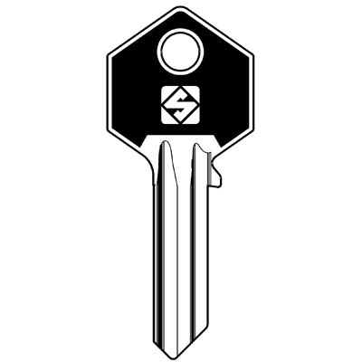 Chiave Piatta Yale Ya226Sl Slim Silca - Ottone Nichelato- 10 Pezzi