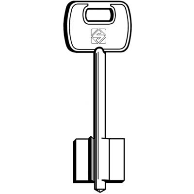 Chiave Doppia Mappa Iseo 5Ie9 Silca - Ottone Nichelato- 5 Pezzi