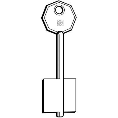 Chiave Doppia Mappa Mottura Mtm Silca - Ottone Nichelato- 5 Pezzi