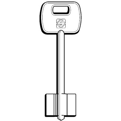 Chiave Doppia Mappa Iseo 5Ie11 Silca - Ottone Nichelato- 5 Pezzi