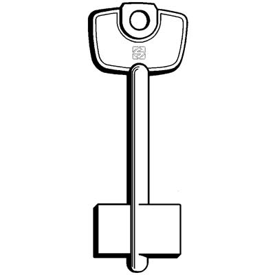 Chiave Doppia Mappa Cerutti Cq Silca - Ottone Nichelato- 5 Pezzi