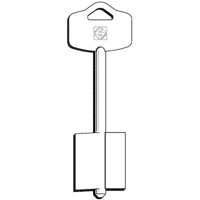 Chiave Doppia Mappa Esety 5Ey20 Silca - Ottone Nichelato- 5 Pezzi