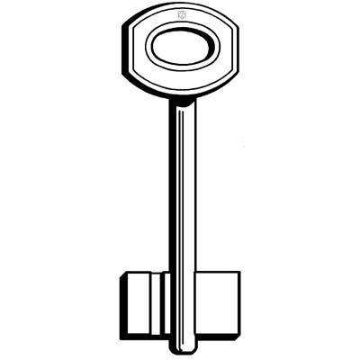 Chiave Doppia Mappa Rg Rgc Silca - Ottone Nichelato- 5 Pezzi