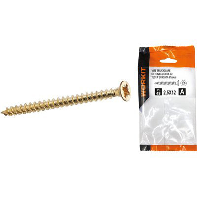 Vite Truciolare Tsp Ottonata Self Workit - Cava Pz Filetto Intero Mm 5,0X40 Cf=Pz 11- 5 Confezioni