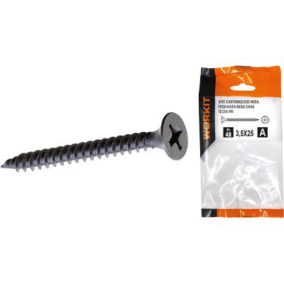 Vite Cartongesso Ttp Self Workit - Fosfatata Nera Cava Ph Mm 4,2X75 Cf=Pz 15- 5 Confezioni
