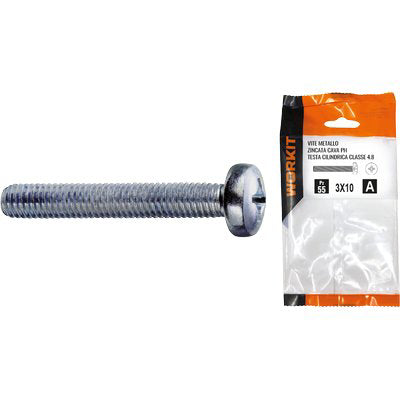 Vite Metallo Tc Zincata Self Workit - Cava Ph Classe 4.8 Filetto Intero Mm 3X30 Cf=Pz 31- 5 Confezioni