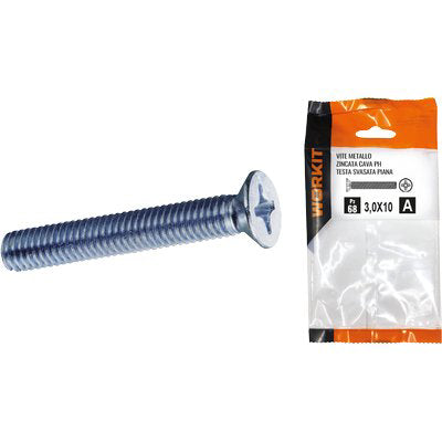 Vite Metallo Tsp Zincata Self Workit - Classe 4.8 Cava Ph Fil Intero Mm 8X 40 Cf=Pz 7- 5 Confezioni