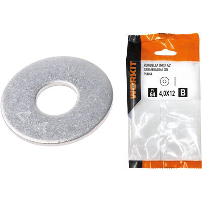 Rondella Piana Grembialina 3D Inox A2 Self Workit - Mxmm 10X30 S. Mm 2,5 Cf=Pz 7- 5 Confezioni