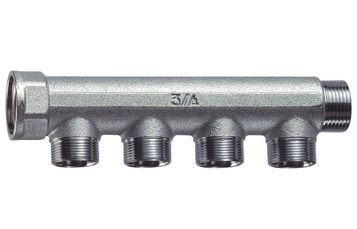 Collettore Cromato A 4 Derivazioni (Far)- M.F. 3/4- Far- Pezzi 1