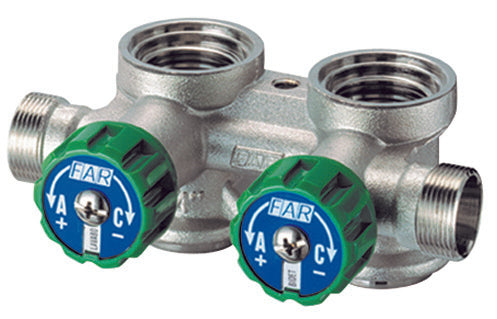 Collettore Complanare Componibile Con Valvole Cromate Destro (Far)- 3/4- Far- Pezzi 1