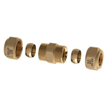 Nipple Doppio Con Tenuta Meccanica Per Impianti Solari- Diam. 18- Far- Pezzi 1