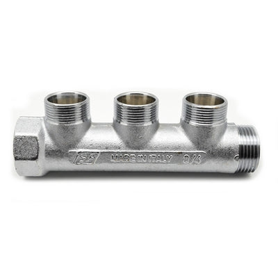 Collettore 3 Derivazioni M.F.- Cromo 3/4- S.F.- Pezzi 1