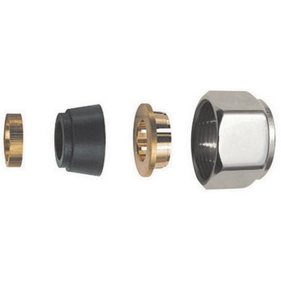 Adattatore Per Tubo Rame Cromo Lucido- Diam. 14- S.F.- Pezzi 1