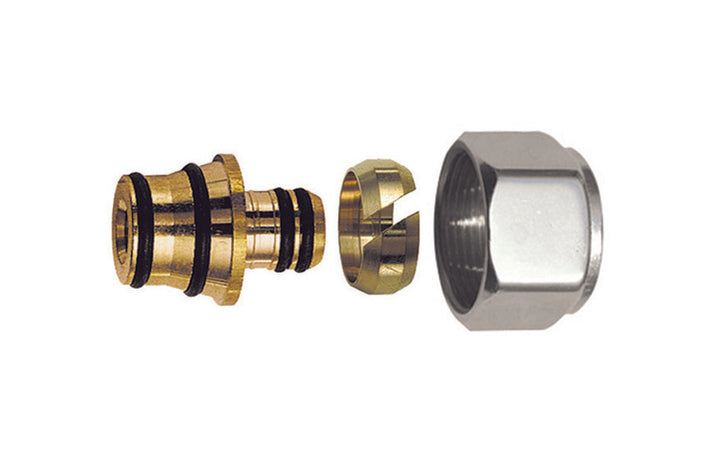 Adattatore Per Tubo Multistrato Cromo-Lucido- Diam. 16 X 2- S.F.- Pezzi 1