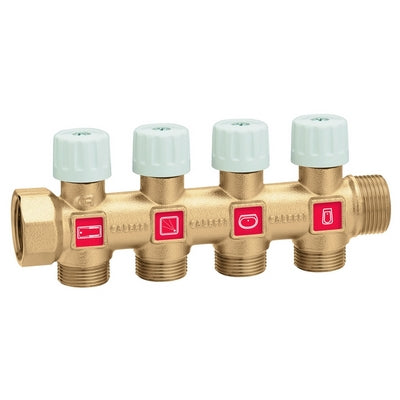 Collettore Componibile Con Rubinetti- 3/4 X 4 Deriv.- Calef- Pezzi 1