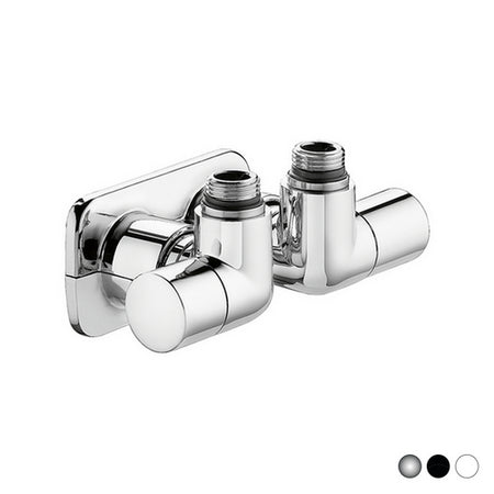 Valvola Termostatizzabile Detentore A Doppia Squadra Versione Dx- 1/2 23 P.1,5 Cromo- Calef- Pezzi 1