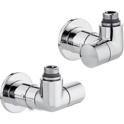 Valvola Termostatizzabile + Detentore Doppia Squadra Cromo Versione S- 1/2 23 P. 1,5 Cromo- Calef- Pezzi 1