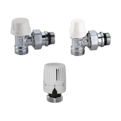 Kit Valvola + Detentore + Comando Termostatico- 1/2 A Squadra- Calef- Pezzi 1