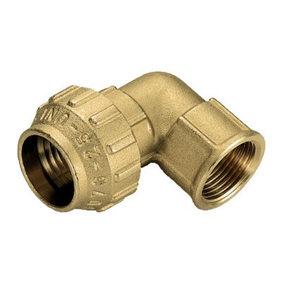 Raccordo Curvo Femmina In Ottone Tiemme- 3/4 X 25- Tiemm- Pezzi 1