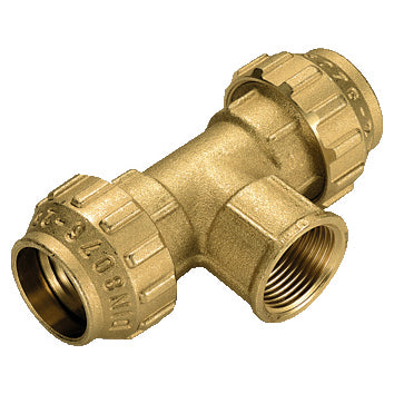 Raccordo A Tee Femmina In Ottone Tiemme- 1/2 X 20- Tiemm- Pezzi 1