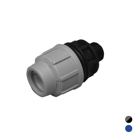 Raccordo Maschio Ikaro Per Polietilene- 1/2 X 16 Blu- Ikaro- Pezzi 1