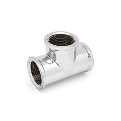 Tee Ff In Ottone Cromo Ibp- 1/2- Ibp- Pezzi 10