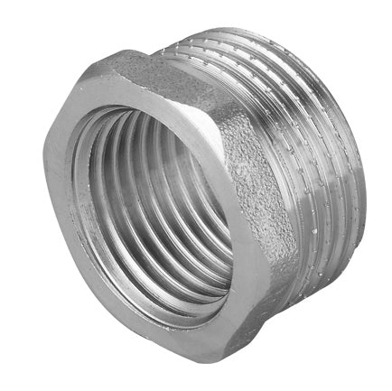 Riduzione Mf In Ottone Cromo Ibp- 1/2 X 1/4- Ibp- Pezzi 10