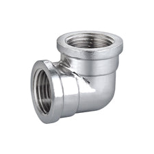 Gomito A 90 ° Ff In Ottone Cromo Ibp- 1/2- Ibp- Pezzi 10