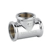 Tee Fff Ottone Cromo- 1/2- Caval- Pezzi 10