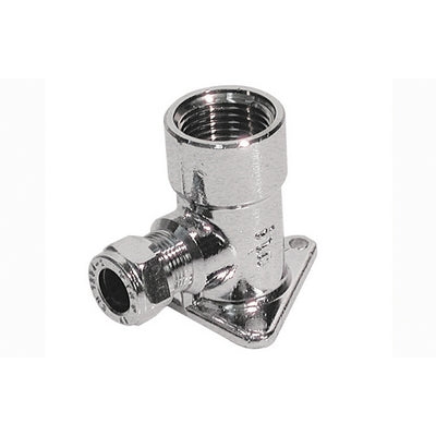 Gomito A 90 ° Con Flangia Cromato- Diam. 12 X 1/2- Tiemm- Pezzi 1