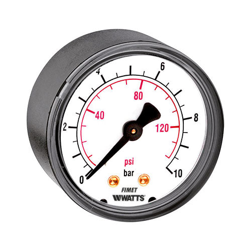 Manometro Attacco Posteriore M3A-Abs 63- 10 Bar- Watts- Pezzi 1