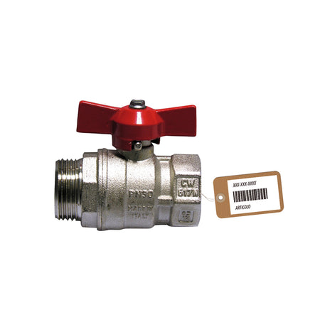 Valvola A Sfera Mf Con Farfalla F-Brico- 1/2 Dn 15 Pn 64- Faidf- Pezzi 1