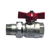 Valvola A Sfera Mf Con Bocchettone E Farfalla Leva Rossa- 1 (Dn 25) 40 Bar / 580 Psi- Itap- Pezzi 1