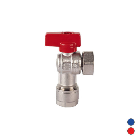 Valvola A Squadra Con Kit Per Multistrato- 3/4 X 20 Leva Rossa- Enolg- Pezzi 1