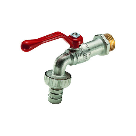 Rubinetto A Sfera Eolo Portagomma Leva Alluminio Rossa- 3/8 Leva Rossa- Tiemm- Pezzi 1