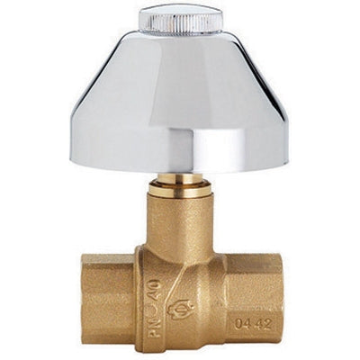 Valvola A Sfera Da Incasso Ff Con Cappuccio E Campana Cromati- 1/2 Dn 15 Pn 40- Fiv- Pezzi 1