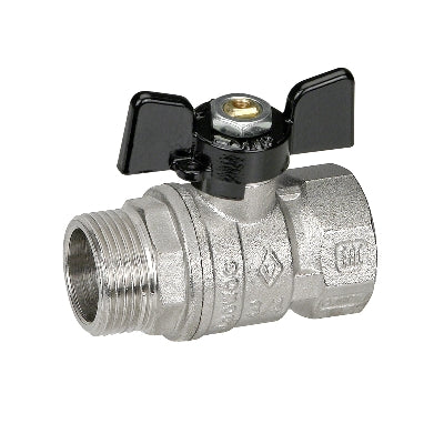 Valvola A Sfera Mf Con Farfalla- 3/4 Dn 20 Pn 25- Bugat- Pezzi 1