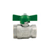 Valvola A Sfera Ideal Dvgw Ff Passaggio Totale Con Farfalla- 1/2 (Dn 15) 50 Bar / 725 Psi- Itap- Pezzi 1